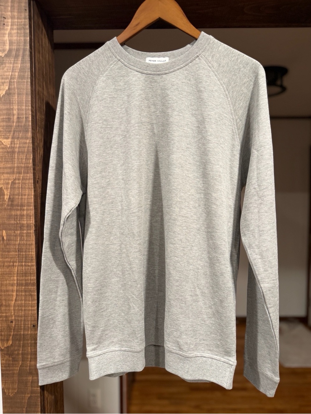 NWT Peter Millar Crown Crewneck Sweatshirt- Light Grey (Small)